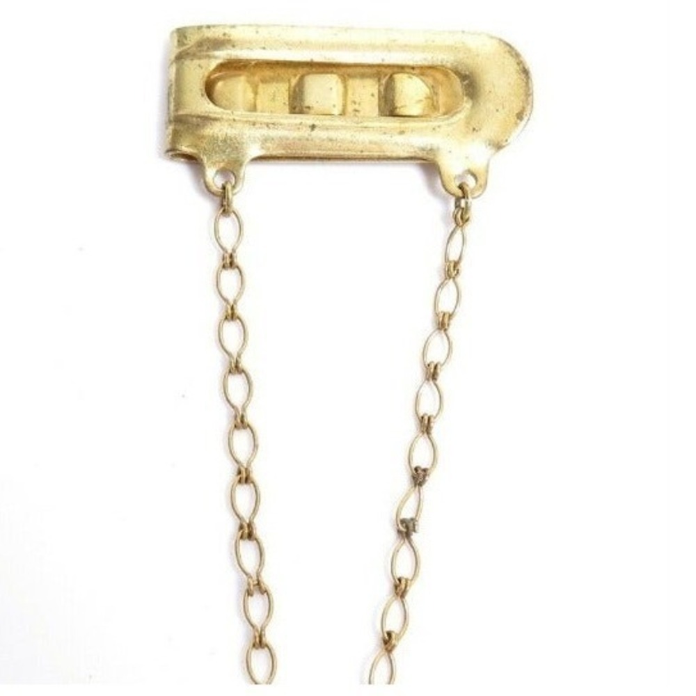 Simple‎ Small Brass Chain Tie Clip Clasp